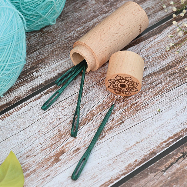Knitpro Mindful Collection Teal Wooden Darning Needles