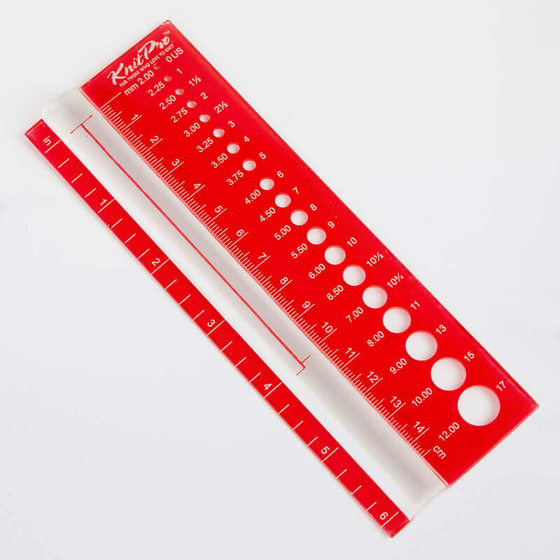 KnitPro Rectangle Red Needle View Sizer