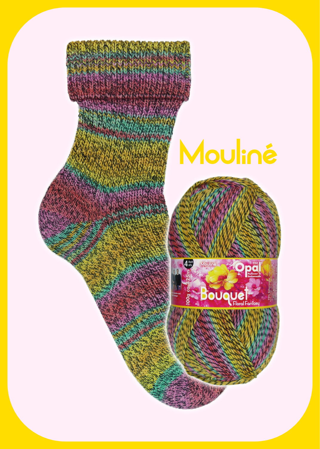 Opal Bouquet Mouline Sock 4ply