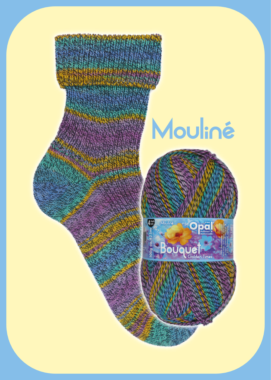 Opal Bouquet Mouline Sock 4ply