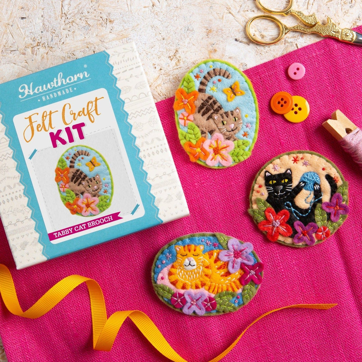 Hawthorn Crafts Felt Craft Brooch Kit